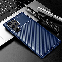 Azul Funda Silicona Carcasa Goma Twill S01 para Samsung Galaxy S21 Ultra 5G Azul