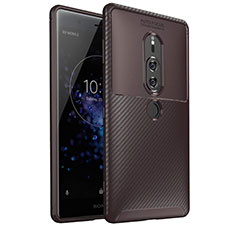 Funda Silicona Carcasa Goma Twill S01 para Sony Xperia XZ2 Premium Marron