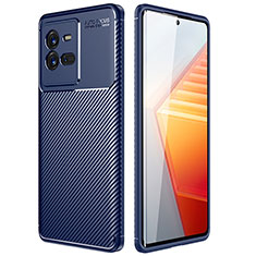 Funda Silicona Carcasa Goma Twill S01 para Vivo iQOO 10 Pro 5G Azul