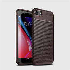 Funda Silicona Carcasa Goma Twill S02 para Apple iPhone 7 Marron