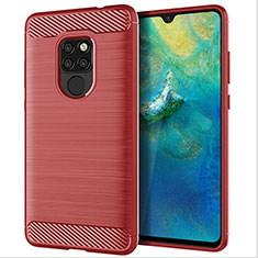 Funda Silicona Carcasa Goma Twill S02 para Huawei Mate 20 Rojo