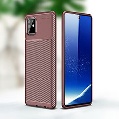 Funda Silicona Carcasa Goma Twill WL1 para Samsung Galaxy Note 10 Lite Marron