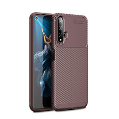 Funda Silicona Carcasa Goma Twill Y01 para Huawei Honor 20S Marron