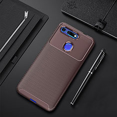 Funda Silicona Carcasa Goma Twill Y01 para Huawei Honor View 20 Marron