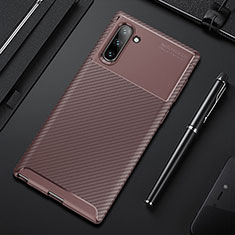 Funda Silicona Carcasa Goma Twill Y01 para Samsung Galaxy Note 10 5G Marron