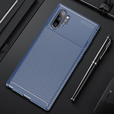 Funda Silicona Carcasa Goma Twill Y01 para Samsung Galaxy Note 10 Plus Azul