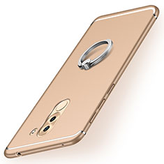 Funda Silicona Carcasa Ultrafina Goma con Anillo de dedo Soporte para Huawei GR5 (2017) Oro