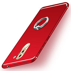 Funda Silicona Carcasa Ultrafina Goma con Anillo de dedo Soporte para Huawei GR5 (2017) Rojo