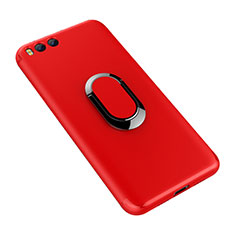 Funda Silicona Carcasa Ultrafina Goma con Anillo de dedo Soporte para Xiaomi Mi 6 Rojo