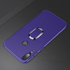 Funda Silicona Carcasa Ultrafina Goma con Magnetico Anillo de dedo Soporte A01 para Huawei Nova 4 Azul