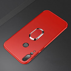 Funda Silicona Carcasa Ultrafina Goma con Magnetico Anillo de dedo Soporte A01 para Huawei Nova 4 Rojo