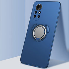 Funda Silicona Carcasa Ultrafina Goma con Magnetico Anillo de dedo Soporte A01 para Huawei Nova 8 Pro 5G Azul