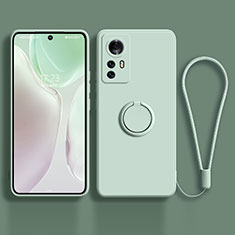 Funda Silicona Carcasa Ultrafina Goma con Magnetico Anillo de dedo Soporte A01 para Xiaomi Mi 12 Pro 5G Menta Verde