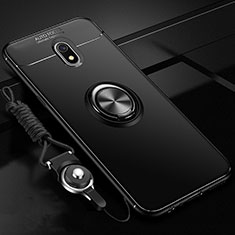 Funda Silicona Carcasa Ultrafina Goma con Magnetico Anillo de dedo Soporte A01 para Xiaomi Redmi 8A Negro