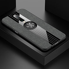Funda Silicona Carcasa Ultrafina Goma con Magnetico Anillo de dedo Soporte A01 para Xiaomi Redmi K30 4G Gris