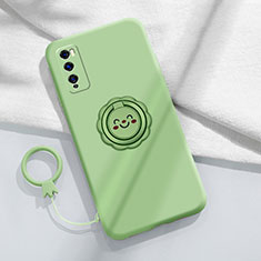 Funda Silicona Carcasa Ultrafina Goma con Magnetico Anillo de dedo Soporte A02 para Huawei Enjoy Z 5G Cian