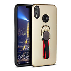 Funda Silicona Carcasa Ultrafina Goma con Magnetico Anillo de dedo Soporte A02 para Huawei Honor V10 Lite Oro