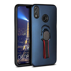 Funda Silicona Carcasa Ultrafina Goma con Magnetico Anillo de dedo Soporte A02 para Huawei Honor View 10 Lite Azul