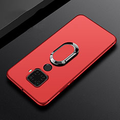 Funda Silicona Carcasa Ultrafina Goma con Magnetico Anillo de dedo Soporte A02 para Huawei Nova 5i Pro Rojo