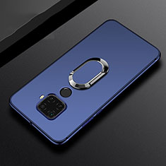 Funda Silicona Carcasa Ultrafina Goma con Magnetico Anillo de dedo Soporte A02 para Huawei Nova 5z Azul