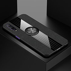 Funda Silicona Carcasa Ultrafina Goma con Magnetico Anillo de dedo Soporte A02 para Huawei P Smart Pro (2019) Negro