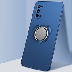 Funda Silicona Carcasa Ultrafina Goma con Magnetico Anillo de dedo Soporte A02 para Realme Q2 Pro 5G Azul