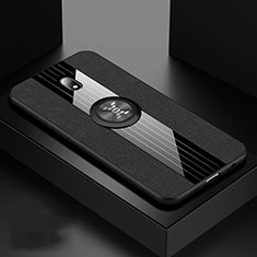Funda Silicona Carcasa Ultrafina Goma con Magnetico Anillo de dedo Soporte A02 para Xiaomi Redmi 8A Negro
