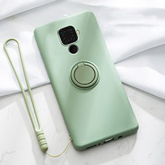 Funda Silicona Carcasa Ultrafina Goma con Magnetico Anillo de dedo Soporte A03 para Huawei Mate 30 Lite Verde