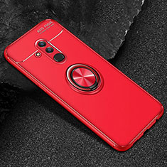 Funda Silicona Carcasa Ultrafina Goma con Magnetico Anillo de dedo Soporte A04 para Huawei Mate 20 Lite Rojo