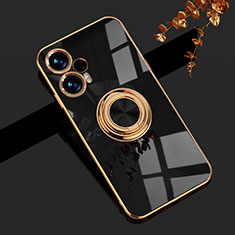 Funda Silicona Carcasa Ultrafina Goma con Magnetico Anillo de dedo Soporte AN1 para Xiaomi Poco F5 5G Negro