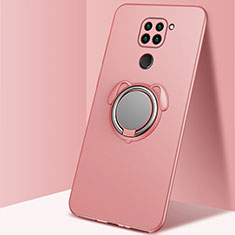 Funda Silicona Carcasa Ultrafina Goma con Magnetico Anillo de dedo Soporte G03 para Xiaomi Redmi 10X 4G Oro Rosa
