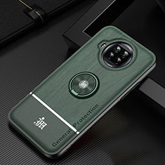 Funda Silicona Carcasa Ultrafina Goma con Magnetico Anillo de dedo Soporte JM1 para Xiaomi Mi 10T Lite 5G Verde
