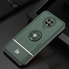 Funda Silicona Carcasa Ultrafina Goma con Magnetico Anillo de dedo Soporte JM1 para Xiaomi Poco M2 Pro Verde
