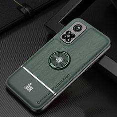 Funda Silicona Carcasa Ultrafina Goma con Magnetico Anillo de dedo Soporte JM1 para Xiaomi Redmi K30S 5G Verde