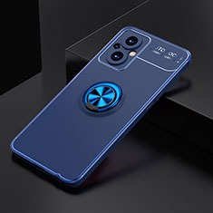 Funda Silicona Carcasa Ultrafina Goma con Magnetico Anillo de dedo Soporte JM2 para OnePlus Nord N20 5G Azul