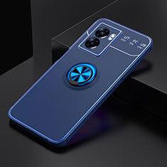 Funda Silicona Carcasa Ultrafina Goma con Magnetico Anillo de dedo Soporte JM2 para OnePlus Nord N300 5G Azul