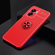Funda Silicona Carcasa Ultrafina Goma con Magnetico Anillo de dedo Soporte JM2 para OnePlus Nord N300 5G Rojo