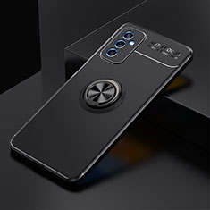 Funda Silicona Carcasa Ultrafina Goma con Magnetico Anillo de dedo Soporte JM2 para Samsung Galaxy M52 5G Negro