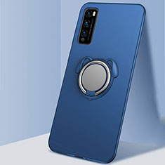 Funda Silicona Carcasa Ultrafina Goma con Magnetico Anillo de dedo Soporte para Huawei Enjoy 20 Pro 5G Azul