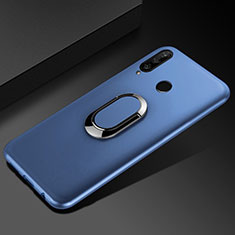 Funda Silicona Carcasa Ultrafina Goma con Magnetico Anillo de dedo Soporte para Huawei Honor 20 Lite Azul