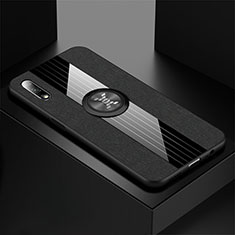 Funda Silicona Carcasa Ultrafina Goma con Magnetico Anillo de dedo Soporte para Huawei Honor 9X Negro