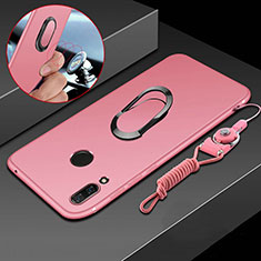Funda Silicona Carcasa Ultrafina Goma con Magnetico Anillo de dedo Soporte para Huawei Nova 3i Rosa