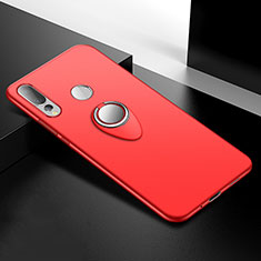 Funda Silicona Carcasa Ultrafina Goma con Magnetico Anillo de dedo Soporte para Huawei Nova 4 Rojo