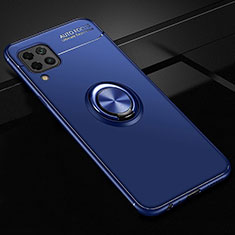 Funda Silicona Carcasa Ultrafina Goma con Magnetico Anillo de dedo Soporte para Huawei Nova 6 SE Azul