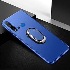 Funda Silicona Carcasa Ultrafina Goma con Magnetico Anillo de dedo Soporte para Huawei P20 Lite (2019) Azul