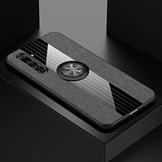 Funda Silicona Carcasa Ultrafina Goma con Magnetico Anillo de dedo Soporte para Realme X50 Pro 5G Gris
