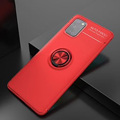 Funda Silicona Carcasa Ultrafina Goma con Magnetico Anillo de dedo Soporte para Samsung Galaxy A31 Rojo