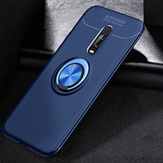 Funda Silicona Carcasa Ultrafina Goma con Magnetico Anillo de dedo Soporte para Xiaomi Mi 9T Azul