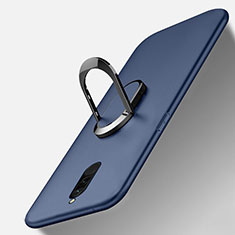 Funda Silicona Carcasa Ultrafina Goma con Magnetico Anillo de dedo Soporte para Xiaomi Redmi 8 Azul