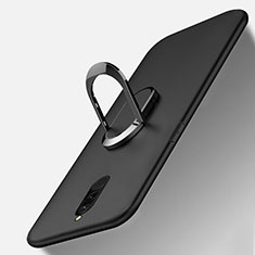 Funda Silicona Carcasa Ultrafina Goma con Magnetico Anillo de dedo Soporte para Xiaomi Redmi 8 Negro